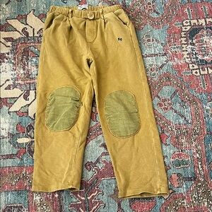 Bobo Choses Tan Pants with Green Patches